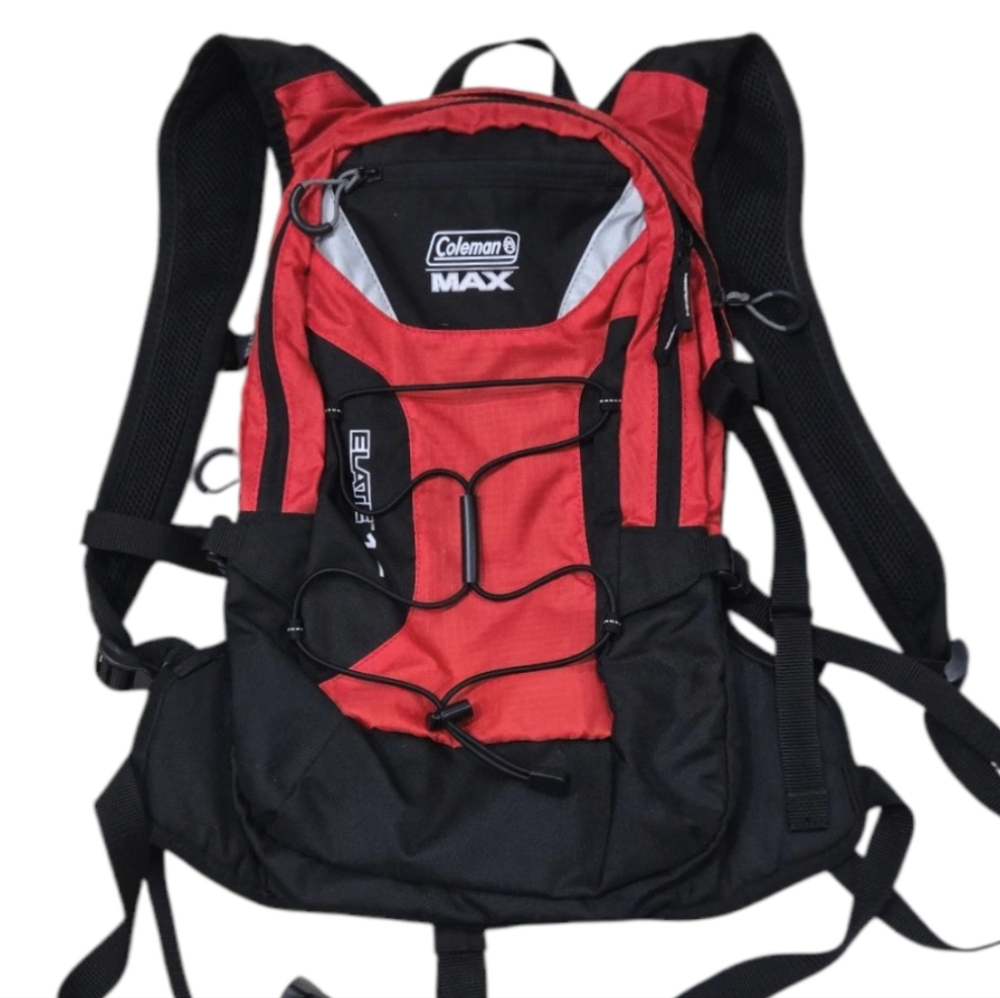 Coleman Max Elate 14L Red & Black Hydration Hiking Backpack Execellent